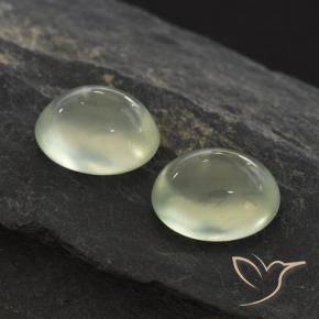 1.99 ctw Green Prehnite Stones, Natural Prehnite in Oval Cabochon Shape for Sale