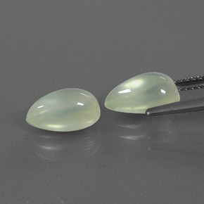Prehnite Gemstone in 9.7 x 6.1 mm Size for Sale, Prehnite Stone in Green Color