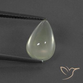 4.50 ct Green Prehnite Stone, Natural Prehnite in Pear Cabochon Shape for Sale