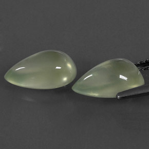 Prehnite Gemstone in 10.6 x 6.8 mm Size for Sale, Prehnite Stone in Green Color