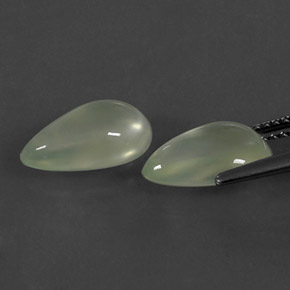 Prehnite Gemstone in 11.6 x 7.1 mm Size for Sale, Prehnite Stone in Green Color