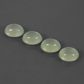 14.35 ct Green Prehnite Stone, Natural Prehnite in Oval Cabochon Shape for Sale