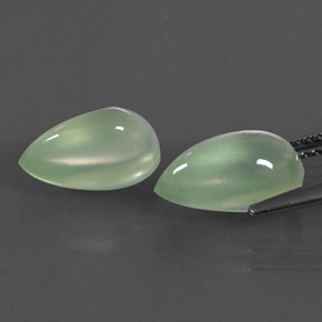 Prehnite Gemstone in 11.6 x 7 mm Size for Sale, Prehnite Stone in Green Color