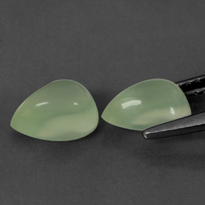 Prehnite Gemstone in 7.9 x 5.8 mm Size for Sale, Prehnite Stone in Green Color