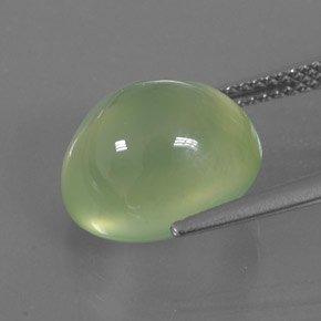 Prehnite Gemstone in 12.7 x 11.1 mm Size for Sale, Prehnite Stone in Green Color