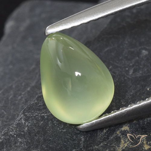 2.52ct Natural Yellow Green  Prehnite, Pear Shape, Transparent