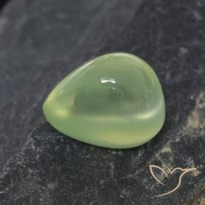 2.52 ct Green Prehnite Stone, Natural Prehnite in Pear Cabochon Shape for Sale