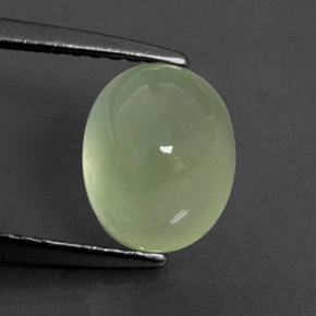 2.11 ct Green Prehnite Stone, Natural Prehnite in Oval Cabochon Shape for Sale
