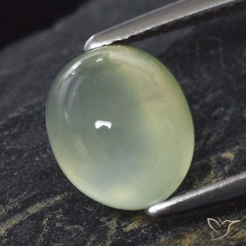 3.21ct Natural Pale Green  Prehnite, Oval, Transparent