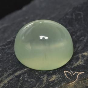 3.21 ct Green Prehnite Stone, Natural Prehnite in Oval Cabochon Shape for Sale