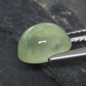 Prehnite Gemstone in 8.9 x 7.3 mm Size for Sale, Prehnite Stone in Light Yellow Green  Color