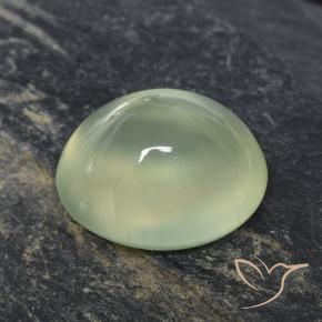 2.77 ct Green Prehnite Stone, Natural Prehnite in Oval Cabochon Shape for Sale