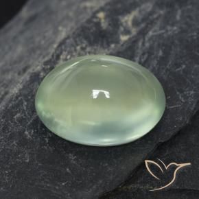 2.68 ct Green Prehnite Stone, Natural Prehnite in Oval Cabochon Shape for Sale