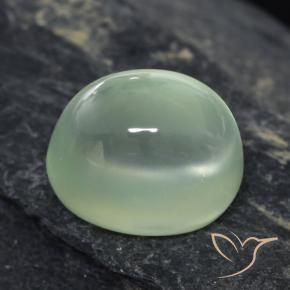 2.61 ct Green Prehnite Stone, Natural Prehnite in Oval Cabochon Shape for Sale