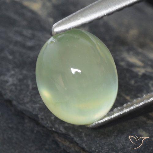 1.59ct Natural Pale Green  Prehnite, Oval, Transparent