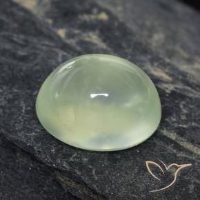 1.59 ct Green Prehnite Stone, Natural Prehnite in Oval Cabochon Shape for Sale