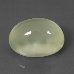 10.03 ct Green Prehnite Gemstone, Prehnite Gem in Oval Cabochon Shape for Sale.