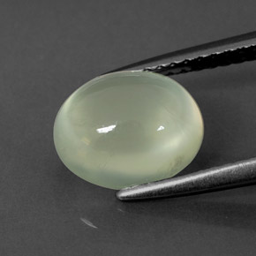 Prehnite Gemstone in 9.1 x 7.5 mm Size for Sale, Prehnite Stone in Green Color