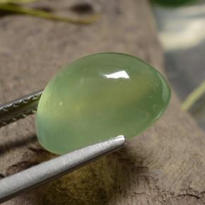 Prehnite Gemstone in 11.5 x 8.3 mm Size for Sale, Prehnite Stone in Green Color