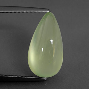 4.66 ct Green Prehnite Stone, Natural Prehnite in Pear Cabochon Shape for Sale