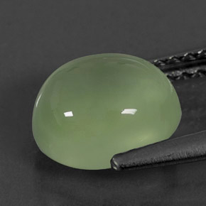 Prehnite Gemstone in 8.1 x 7 mm Size for Sale, Prehnite Stone in Green Color