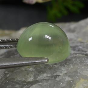 Prehnite Gemstone in 9.3 x 7.7 mm Size for Sale, Prehnite Stone in Lime Green  Color