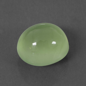 6.65 ct Green Prehnite Stone, Natural Prehnite in Oval Cabochon Shape for Sale