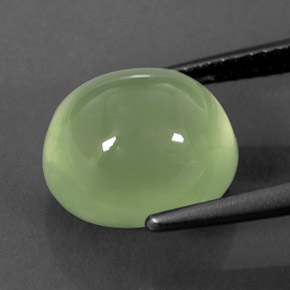 Prehnite Gemstone in 11 x 9.5 mm Size for Sale, Prehnite Stone in Green Color