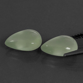 Prehnite Gemstone in 10.6 x 7.6 mm Size for Sale, Prehnite Stone in Green Color