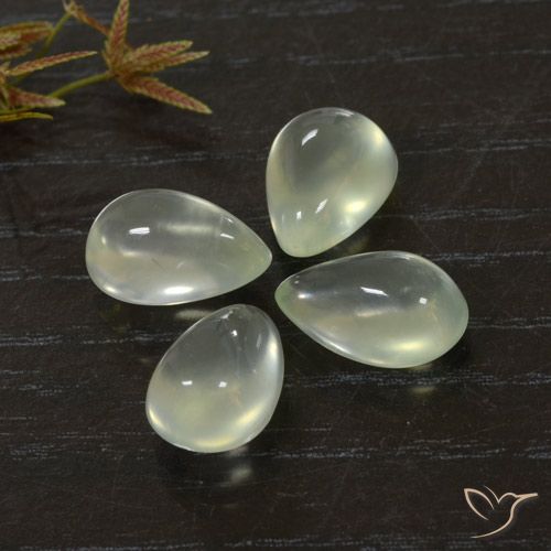 9.91ctw Natural Light Green  Prehnite, Pear Shape, Transparent