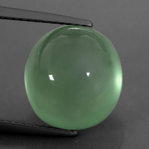 10.30 ct Green Prehnite Stone, Natural Prehnite in Oval Cabochon Shape for Sale