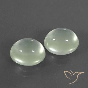 Greenish White Prehnite Gem - 2.2ct Oval Cabochon (ID: 312315)
