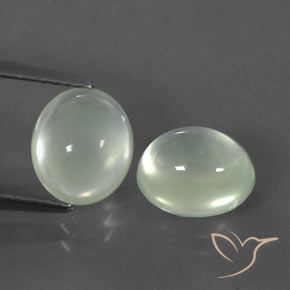 4.40 ctw White Prehnite Stones, Natural Prehnite in Oval Cabochon Shape for Sale