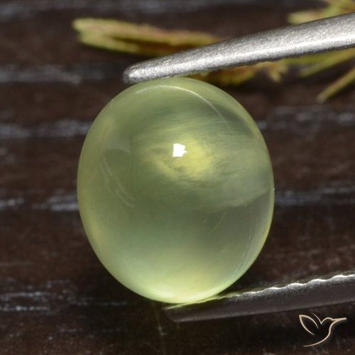 Prehnite ovale de 2,71 ct, 8,4 x 7,4 mm d'Afrique du Sud, Photo A