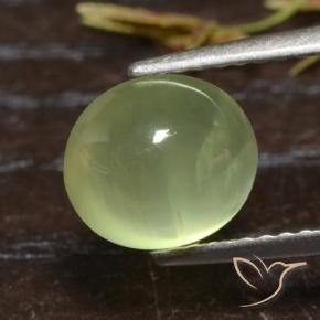 2.71 ct Green Prehnite Stone, Natural Prehnite in Oval Cabochon Shape for Sale