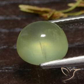 Prehnite Gemstone in 8.4 x 7.4 mm Size for Sale, Prehnite Stone in Light Green Color