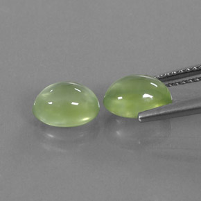 Prehnite Gemstone in 8 x 6 mm (calibrated) Size for Sale, Prehnite Stone in Green Color