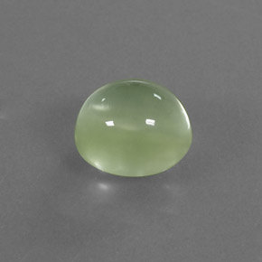4.13 ct Green Prehnite Stone, Natural Prehnite in Oval Cabochon Shape for Sale