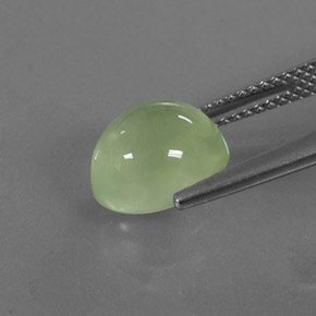 Prehnite Gemstone in 9.8 x 8.8 mm Size for Sale, Prehnite Stone in Green Color