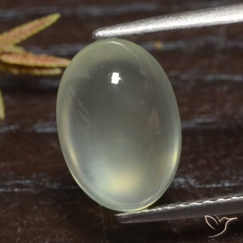 3.18ct Natural Olive Green  Prehnite, Oval, Transparent