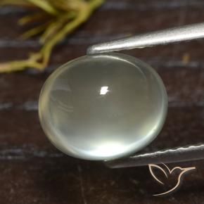 3.56 ct Green Prehnite Stone, Natural Prehnite in Oval Cabochon Shape for Sale
