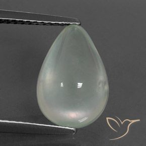 3.61ct Natural Light Green  Prehnite, Pear Shape, Transparent/Translucent