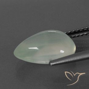 Prehnite Gemstone in 12.3 x 8.4 mm Size for Sale, Prehnite Stone in Light Green  Color
