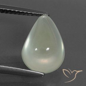 4.40ct Natural Light Green  Prehnite, Pear Shape, Transparent/Translucent