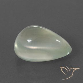 4.40 ct Green Prehnite Stone, Natural Prehnite in Pear Cabochon Shape for Sale