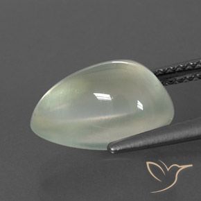 Prehnite Gemstone in 12.1 x 8.4 mm Size for Sale, Prehnite Stone in Light Green  Color