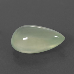 3.38 ct Green Prehnite Stone, Natural Prehnite in Pear Cabochon Shape for Sale