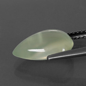 Prehnite Gemstone in 12.6 x 8.2 mm Size for Sale, Prehnite Stone in Green Color