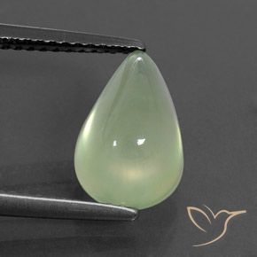 3.32ct Natural Pale Green  Prehnite, Pear Shape, Transparent/Translucent