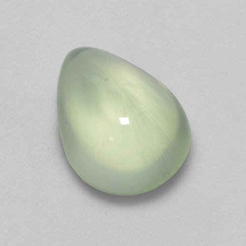 Pale Green Prehnite Gem - 2.9ct Pear Cabochon (ID: 319551)